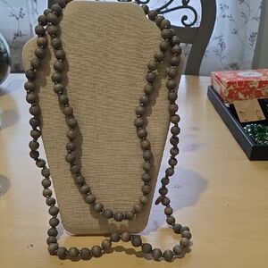 Plunder Long Wood Bead Necklace